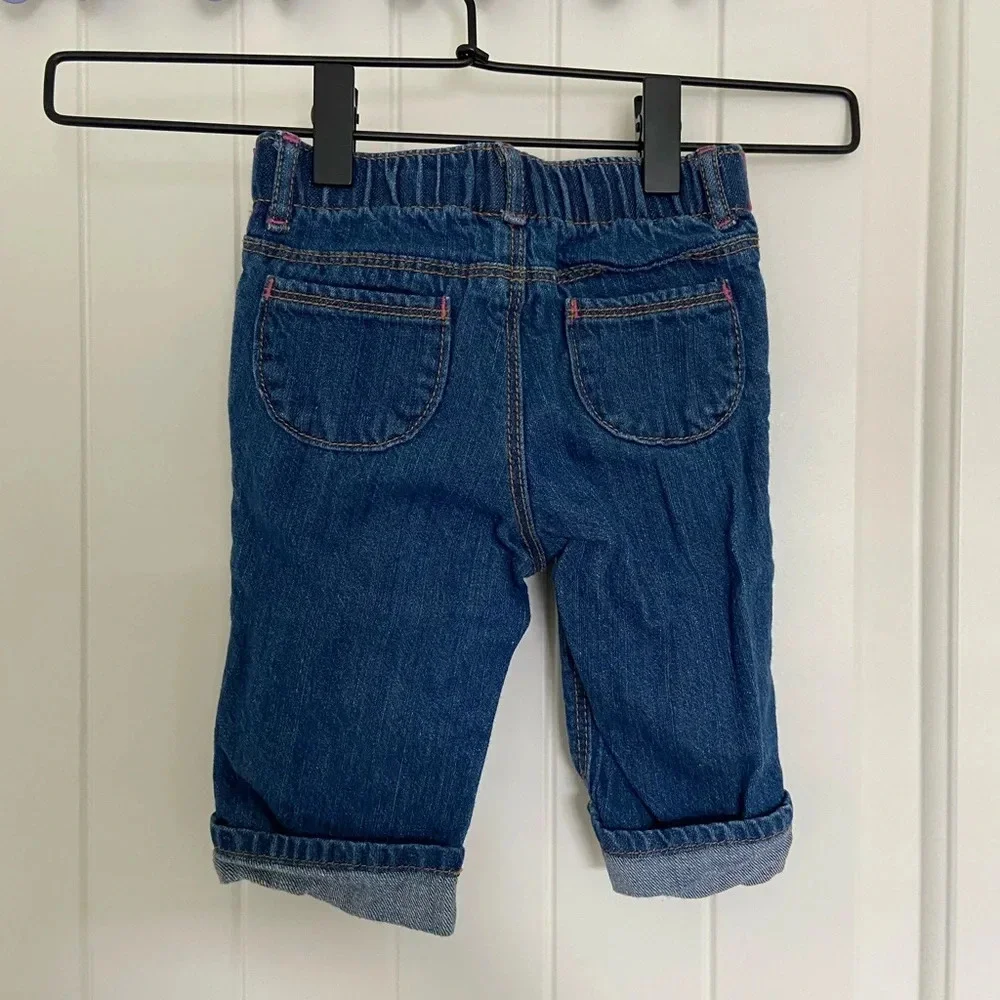 Gymboree baby girl’s sailboat patch cuffed jeans‎ — 12-18 months
